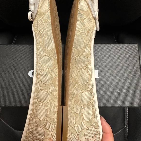 NIB! Coach FG2708 Women's Benni Signature Jacquard Ballet In light Khaki SZ 7.5B - Picture 6 of 9